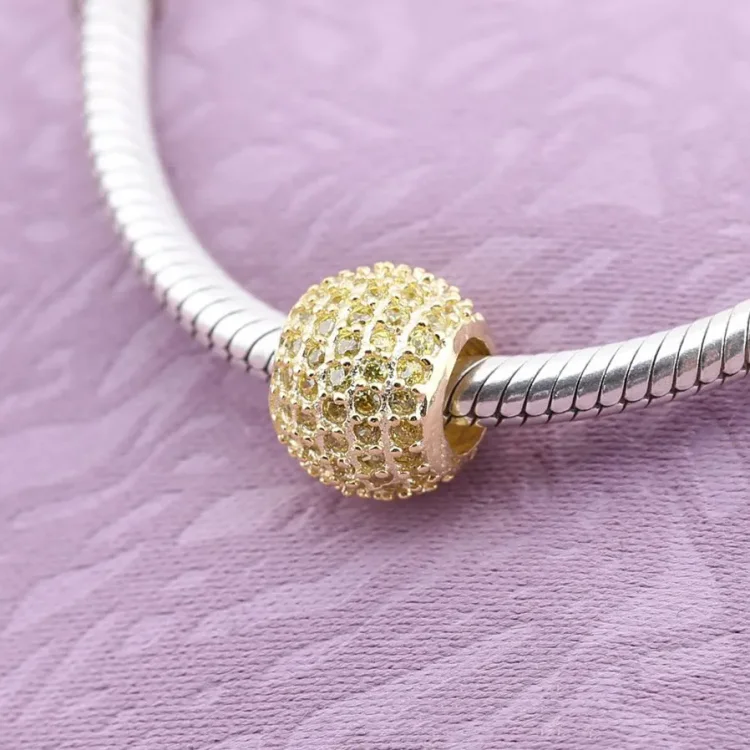 PANDORA Pavé Lights Charm, prozorno CZ 14K zlato - 750819CZ