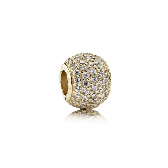 (slika za) PANDORA Pavé Lights Charm, prozorno CZ 14K zlato - 750819CZ