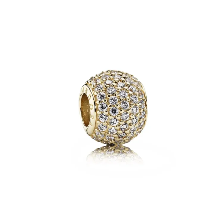 PANDORA Pavé Lights Charm, prozorno CZ 14K zlato - 750819CZ