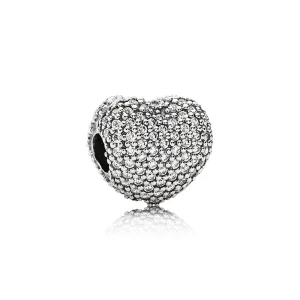 (slika za) PANDORA Pavé obesek Open My Heart - 791427CZ