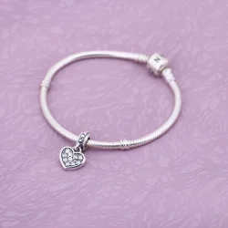 PANDORA Pavé obesek v obliki srca - 791023CZ