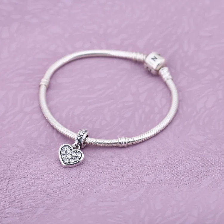 PANDORA Pavé obesek v obliki srca - 791023CZ