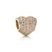 PANDORA Pavé obesek v obliki srca, prozorno CZ 14K zlato - 750828CZ