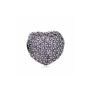 (slika za) PANDORA Pavé Sponka Open My Heart, roza CZ - 791427pczA