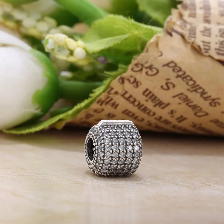 PANDORA Pavé sponka za sod, prozorna CZ - 791873CZ
