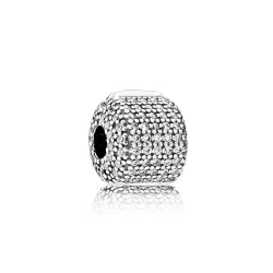 PANDORA Pavé sponka za sod, prozorna CZ - 791873CZ