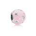 PANDORA Pearlescent Pink Dreams Charm, svetlo roza emajl & prozoren CZ - 797033EN153