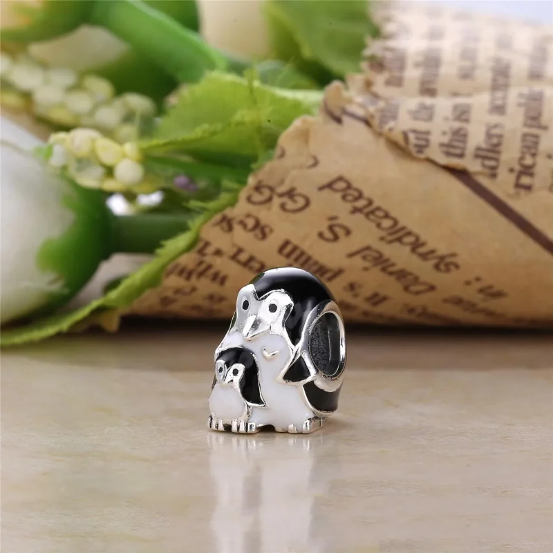 (slika za) PANDORA Penguin family Charm, črni emajl - 791404EN60 - Ogled 4