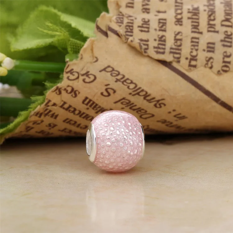 PANDORA Pink Enchantment Charm, prozoren roza emajl - 797091EN160