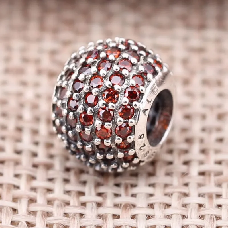 (slika za) PANDORA Pink Pavé Ball Charm - 791051CZS - Ogled 2
