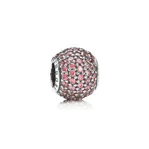 (slika za) PANDORA Pink Pavé Ball Charm - 791051CZS