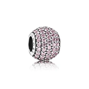 (slika za) PANDORA Pink Pavé Ball Charm - 791051PCZ