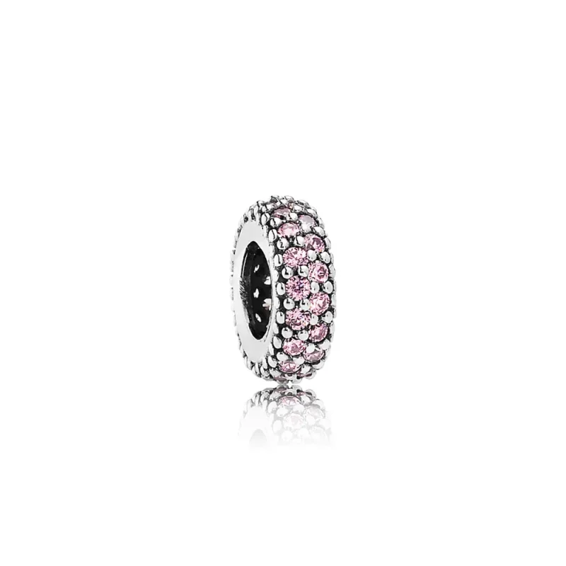 (slika za) PANDORA Pink Pavé Inspiration Spacer Charm - 791359PCZ - Slika izdelka