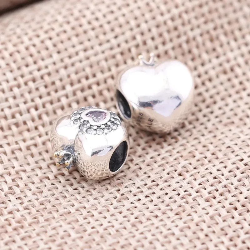 (slika za) PANDORA Pink Princess Heart Charm - 791375PCZ - Ogled 2