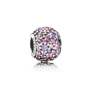 (slika za) PANDORA Pink Sparkles Pavé Ball Charm - 791261ACZMX