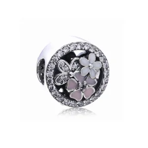 (slika za) PANDORA Poetic Blooms, mešani emajli in prozoren Cz Charm - PX00275-1