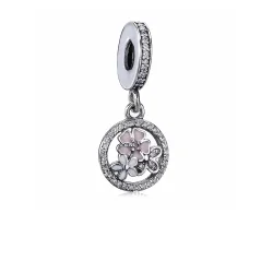 PANDORA Poetic Blooms, mešani emajli in prozorni Cz Viseči - PJ00295-1