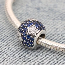 PANDORA Polnočno modra Pavé Stars Charm - 791382CZ