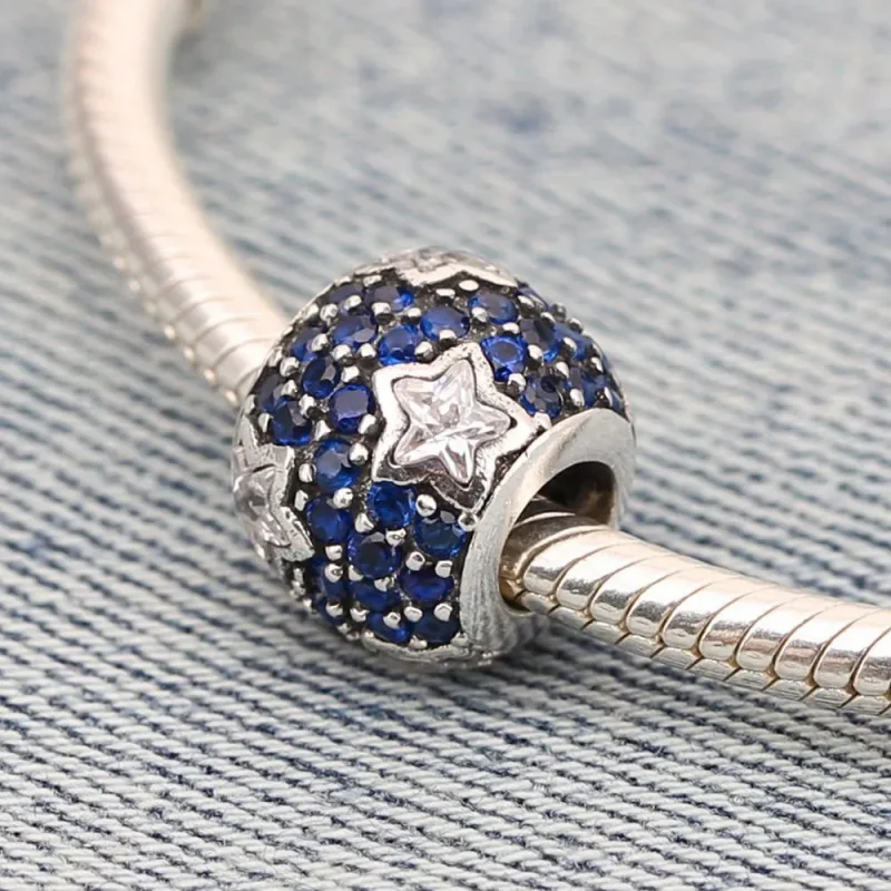 (slika za) PANDORA Polnočno modra Pavé Stars Charm - 791382CZ - Ogled 2