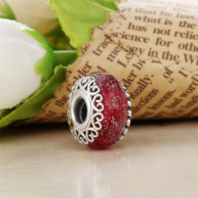 (slika za) PANDORA Prelivajoči se obesek iz belega stekla - 797617 - Ogled 5