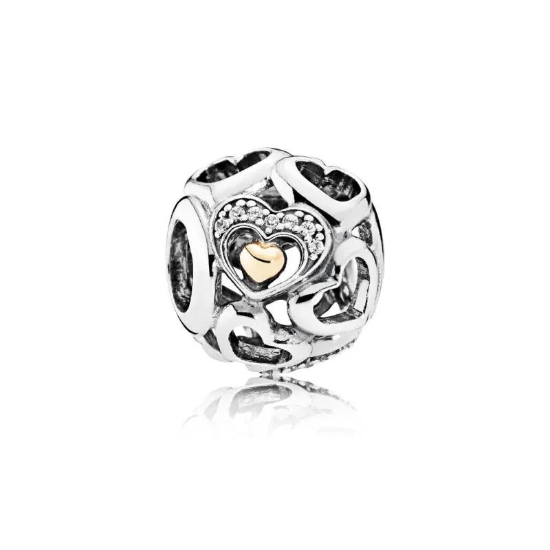 (slika za) PANDORA prozoren obesek Heart of Romance CZ - 792108CZ - Slika izdelka