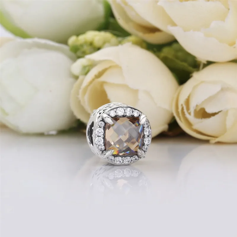 (slika za) PANDORA Radiant Grains of Energy Charm, prozorne in zlate barve CZ - 797650CCZ - Ogled 2