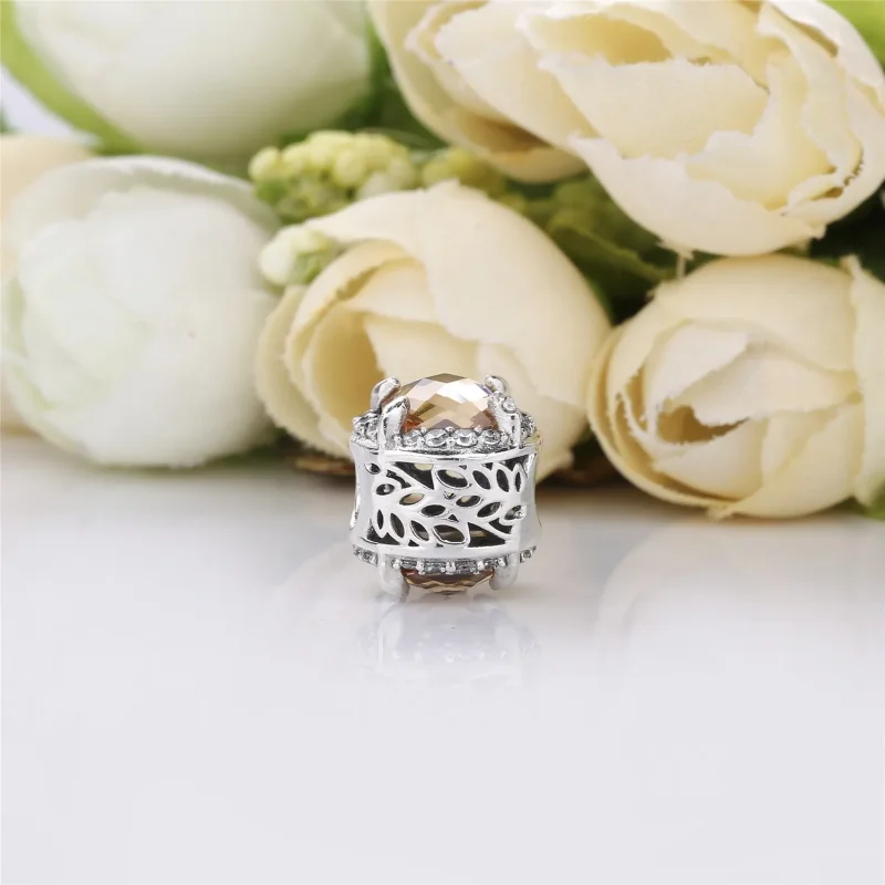 (slika za) PANDORA Radiant Grains of Energy Charm, prozorne in zlate barve CZ - 797650CCZ - Ogled 3