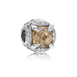 (slika za) PANDORA Radiant Grains of Energy Charm, prozorne in zlate barve CZ - 797650CCZ