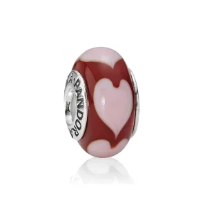 (slika za) PANDORA Rdeča ljubezen, obesek Pink Hearts - 790658
