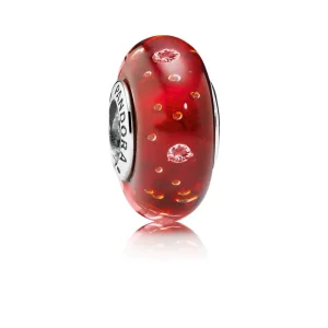 (slika za) PANDORA rdeča muranska perla Fizzle - 791631CZ