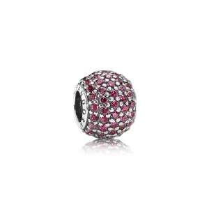 (slika za) PANDORA Rdeča pavé kroglasta obesek - 791051CZR