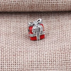 PANDORA rdeči bleščeči obesek presenečenja - 791772CZ