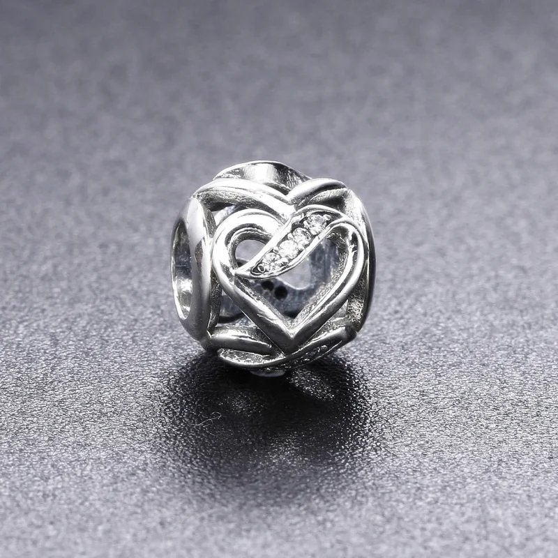 (slika za) PANDORA Ribbons of Love Charm, prozoren CZ - 792046CZ - Ogled 2