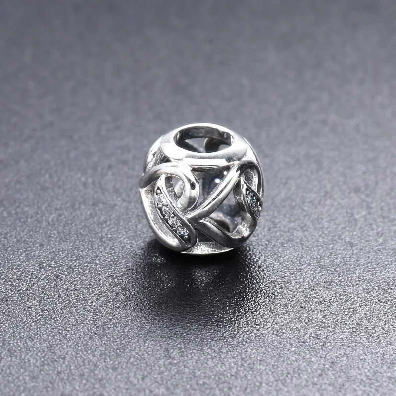 (slika za) PANDORA Ribbons of Love Charm, prozoren CZ - 792046CZ - Ogled 3