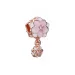 PANDORA Rose Gold Magnolia Bloom Pale Cerise Enamel Pink Clear CZ Da Viseča - 792077PCZA PANDORA Rose Gold Magnolia Bloom Pale Cerise Enamel Pink Clear CZ Da Viseča - 792077PCZA