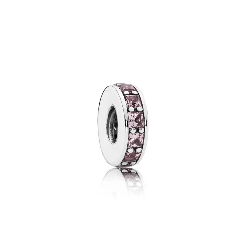 (slika za) PANDORA Rosy Eternity Spacer Charm - 791724NBP - Slika izdelka