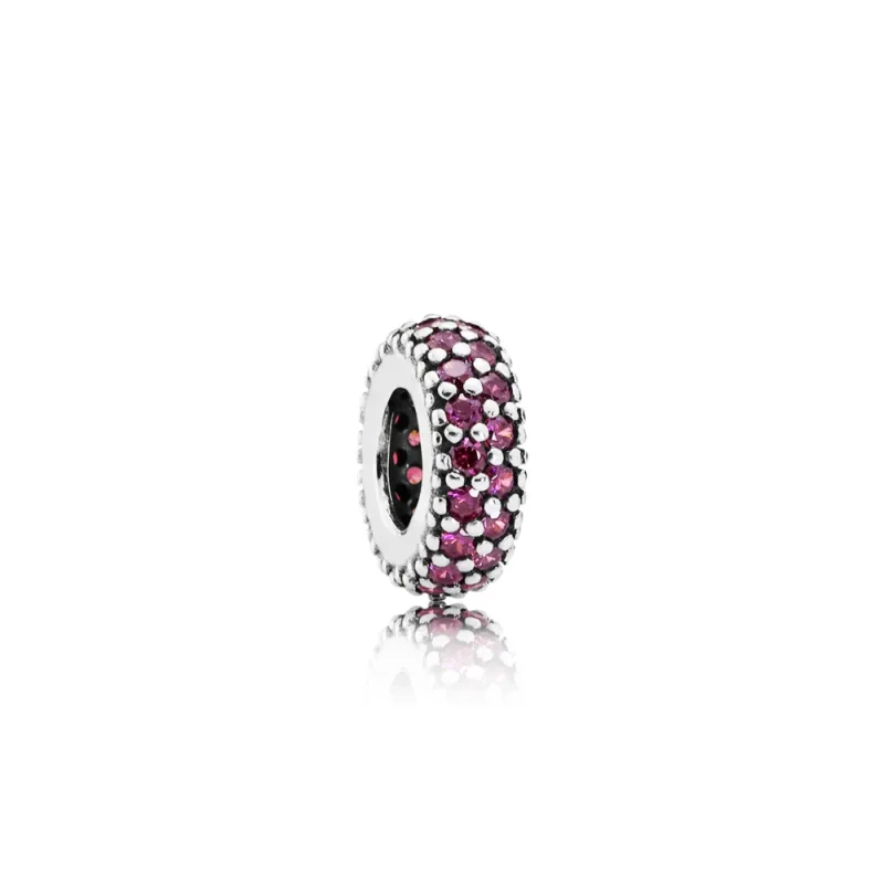 (slika za) PANDORA Royal Red Pavé Inspiration Distančnik - 791359CZR - Slika izdelka
