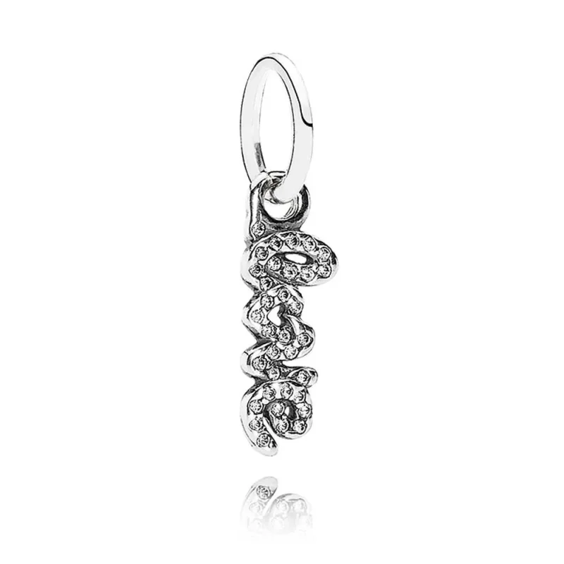 (slika za) PANDORA Signature of Love, prozoren obesek Cz - 791428cz