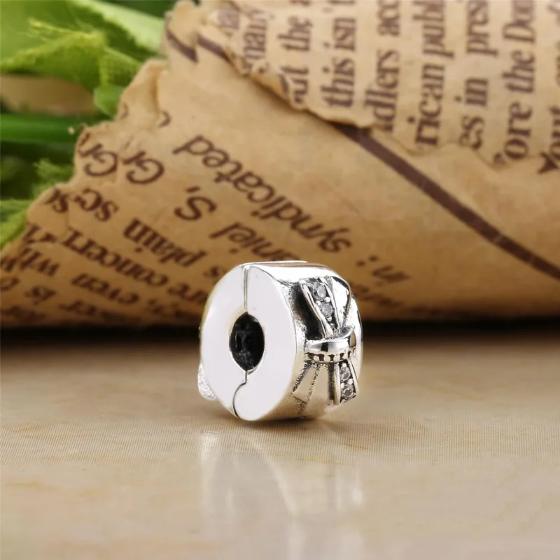 (slika za) PANDORA sijoča sponka za pentljo, prozorna CZ - 797304CZ - Ogled 2