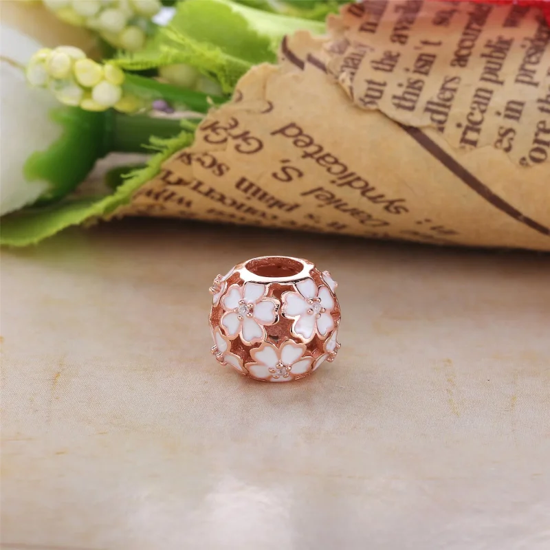 (slika za) PANDORA Sponka češnjev cvet - 791826EN40 - Ogled 5