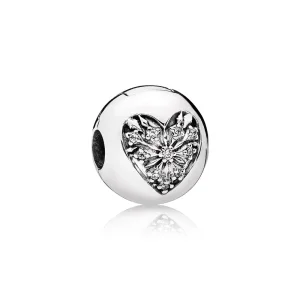 (slika za) PANDORA Sponka Heart of Winter, prozorna CZ - 796388CZ