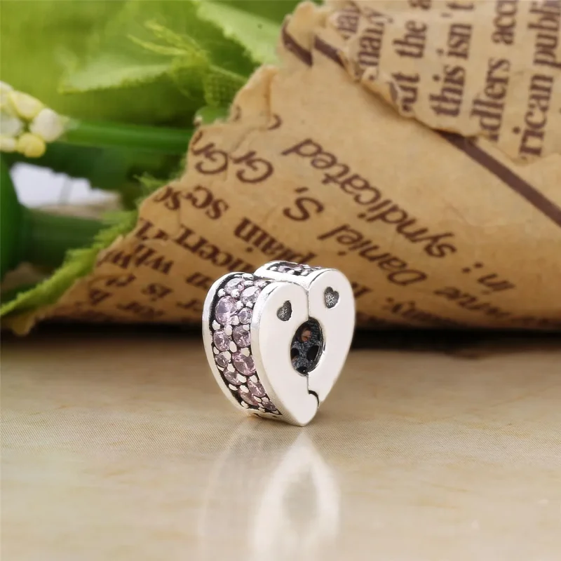 (slika za) PANDORA Sponka Pink Arcs of Love, roza CZ - 797020PCZ - Ogled 3