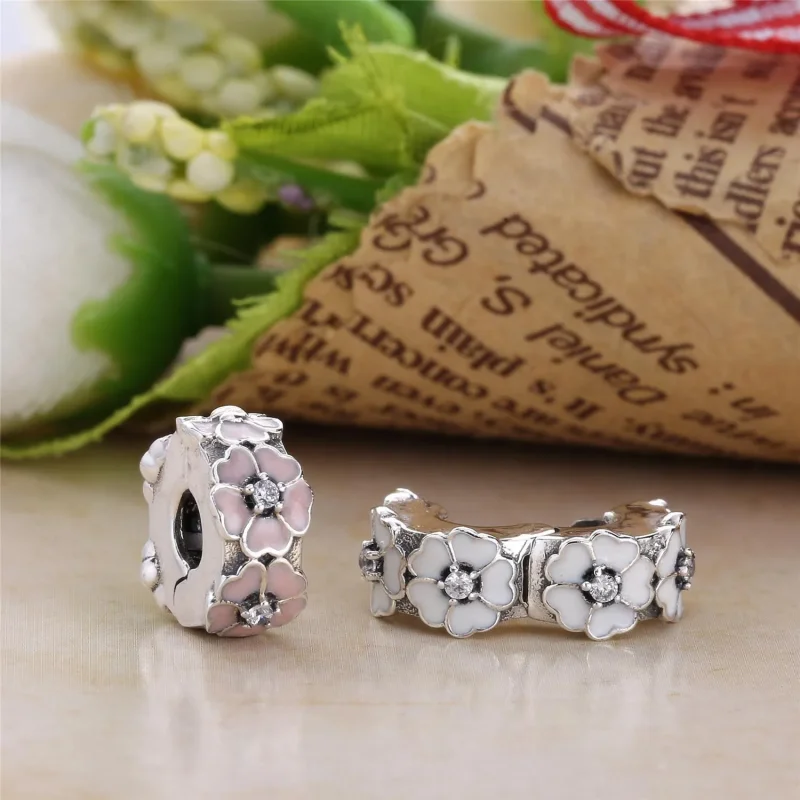(slika za) PANDORA Sponka Pink Primrose - 791823EN68 - Ogled 4