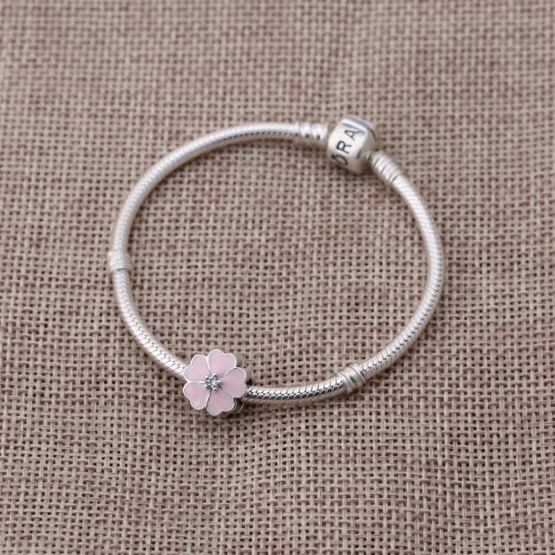 (slika za) PANDORA Sponka White Primrose - 791822EN12 - Ogled 3