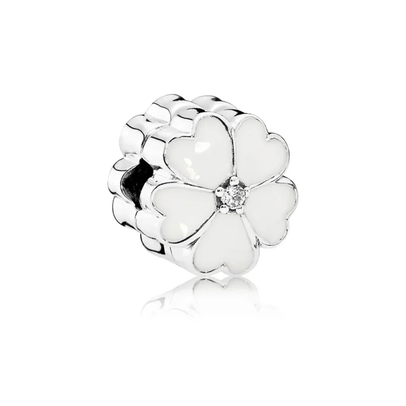 (slika za) PANDORA Sponka White Primrose - 791822EN12 - Slika izdelka