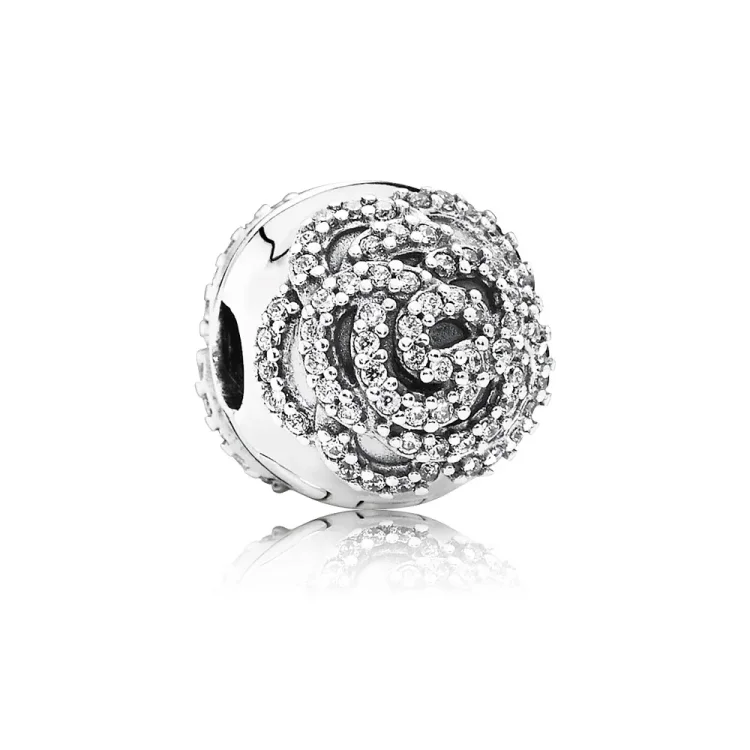 PANDORA sponka z lesketajočo se vrtnico - 791529CZ