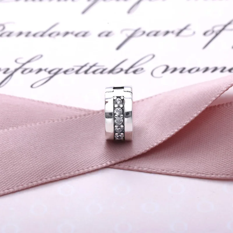 (slika za) PANDORA Sponka z vrsto prozornih kristalčkov kubičnega cirkona - 791972CZ - Ogled 3