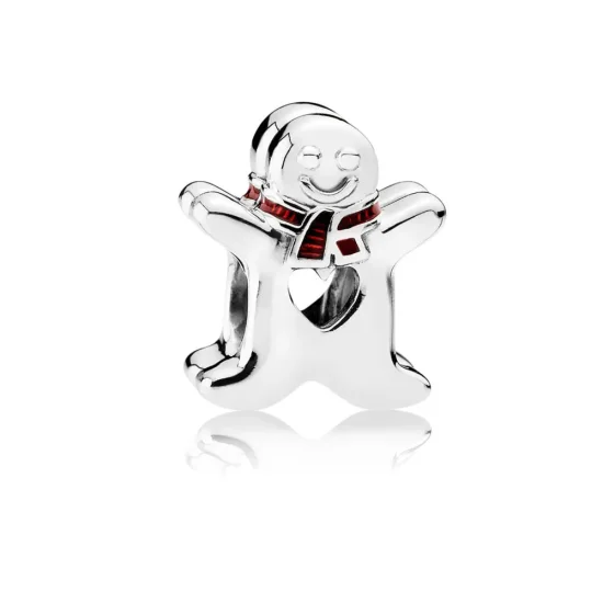 (slika za) PANDORA sponka za obeske Sweet Gingerbread Man - 792002EN07