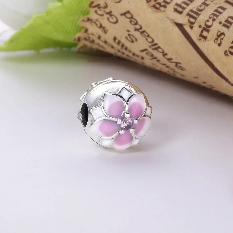 PANDORA sponka za zapestnico Magnolia Bloom - 792078PCZ