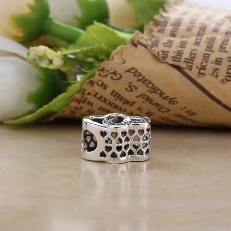 (slika za) PANDORA Srebrni obesek Entwined Love Heart - 791880cz - Ogled 4